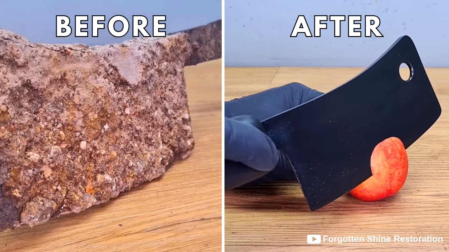Restoring an Antique Cleaver with an Ebony Handle - After Renovation